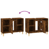 vidaXL Wastafelkast 80x33x60 cm bewerkt hout wit
