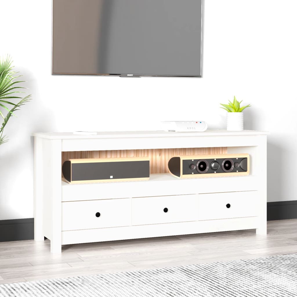 vidaXL Tv-meubel 114x35x52 cm massief grenenhout