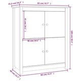 vidaXL Dressoir 83x41,5x100 cm massief grenenhout