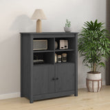 vidaXL Dressoir 83x41,5x100 cm massief grenenhout grijs