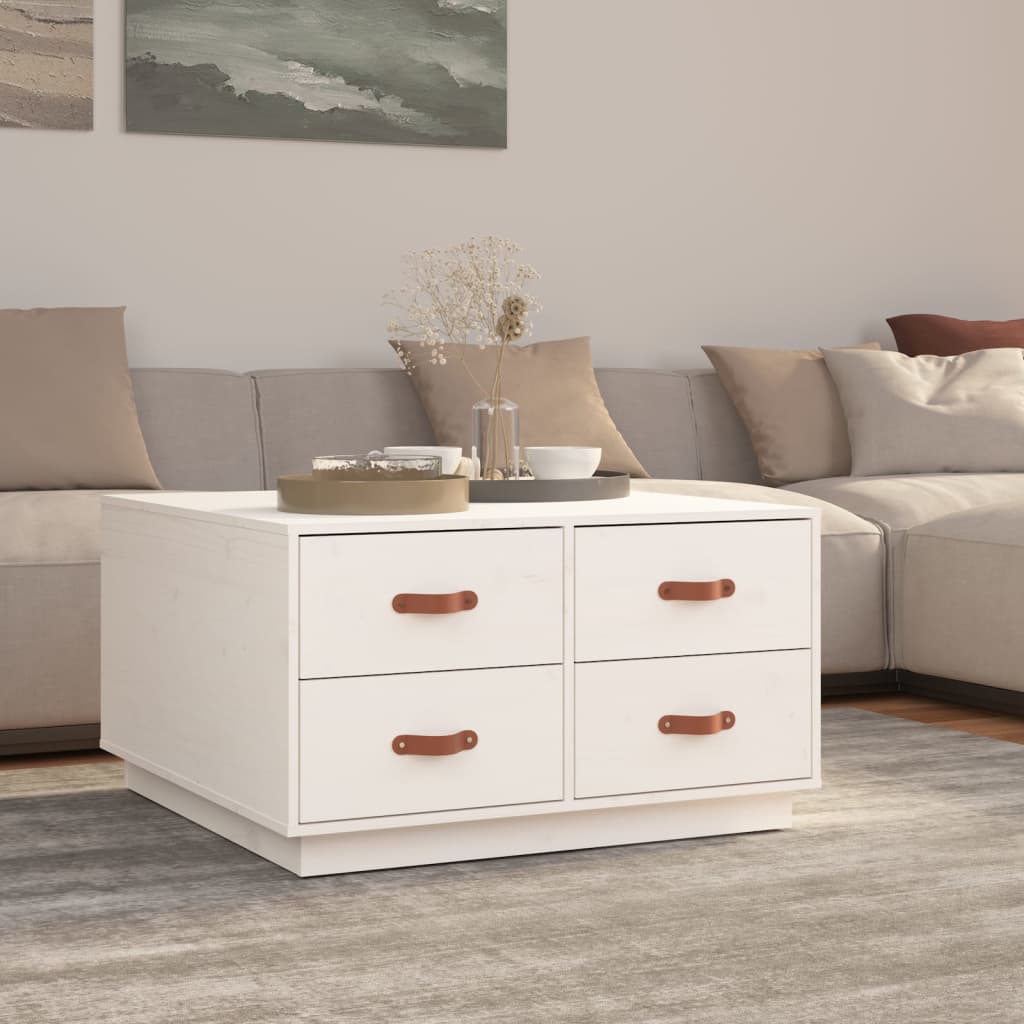 vidaXL Salontafel 80x80x45 cm massief grenenhout