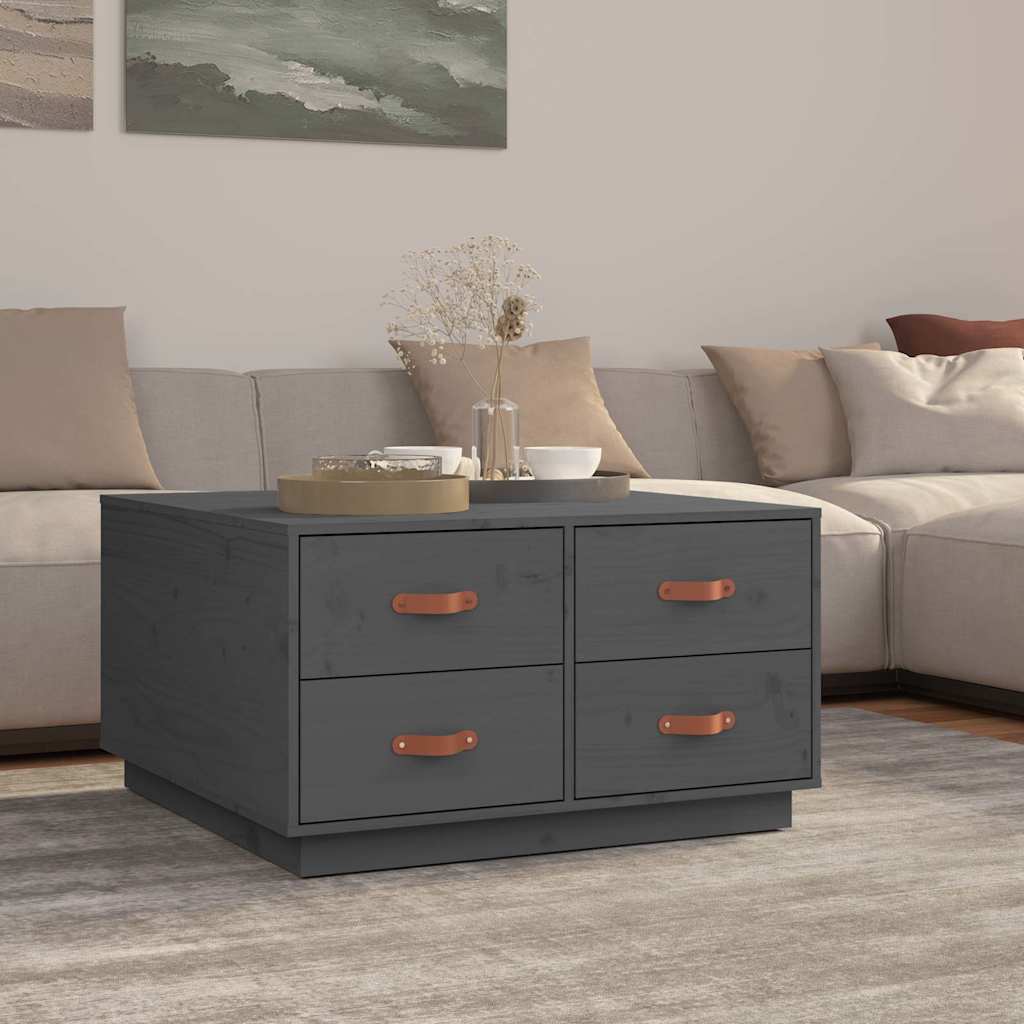vidaXL Salontafel 80x80x45 cm massief grenenhout