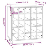 vidaXL Wijnkast 55,5x34x61 cm massief grenenhout