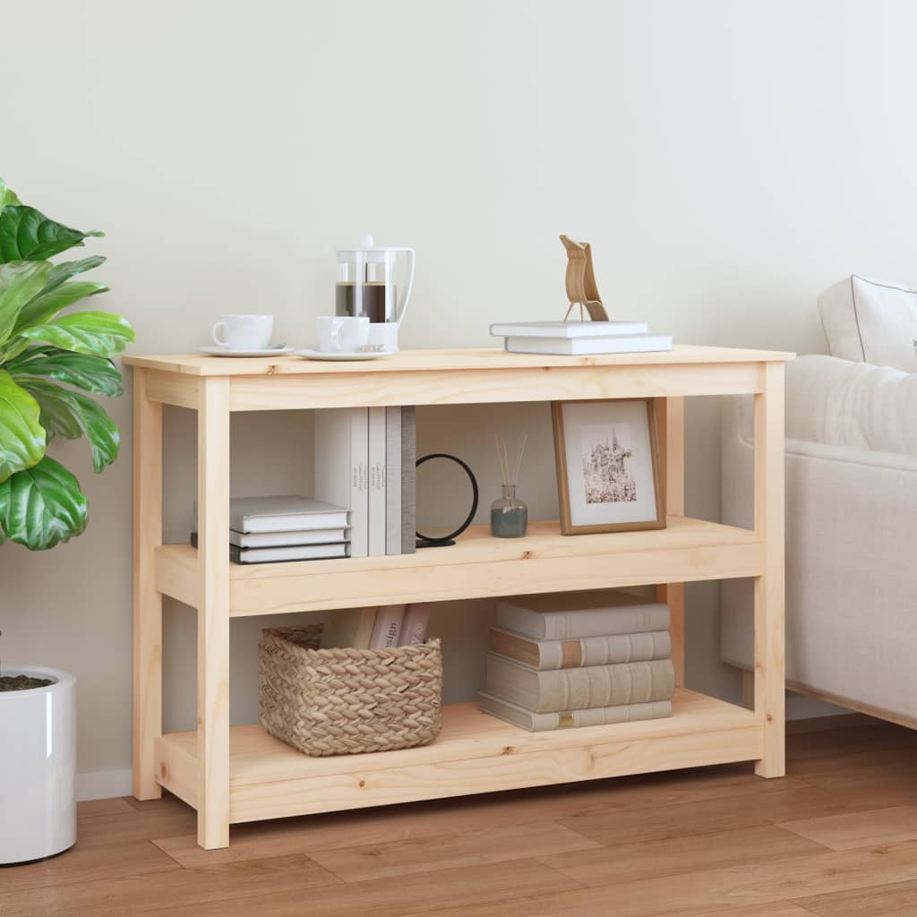 vidaXL Console Table 110x40x74 cm Solid Pine Wood