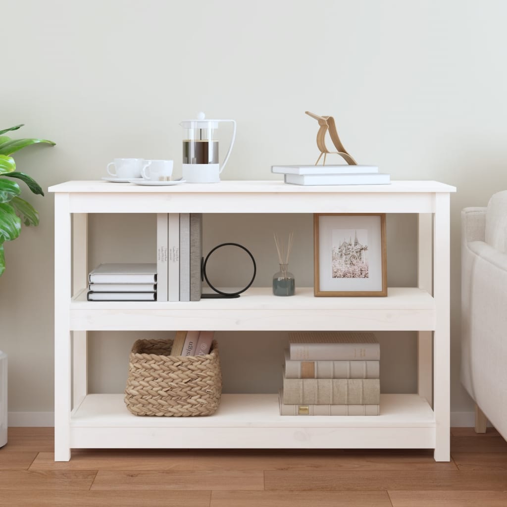 vidaXL Console Table 110x40x74 cm Solid Pine Wood