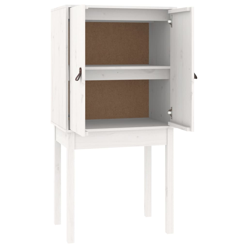 vidaXL Tall Cabinet 60x40x120 cm Solid Pine White