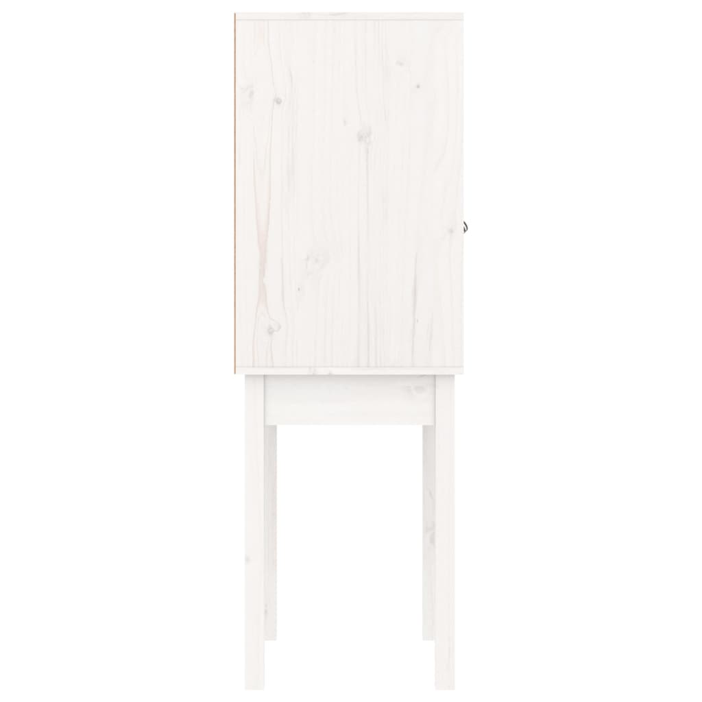 vidaXL Tall Cabinet 60x40x120 cm Solid Pine White