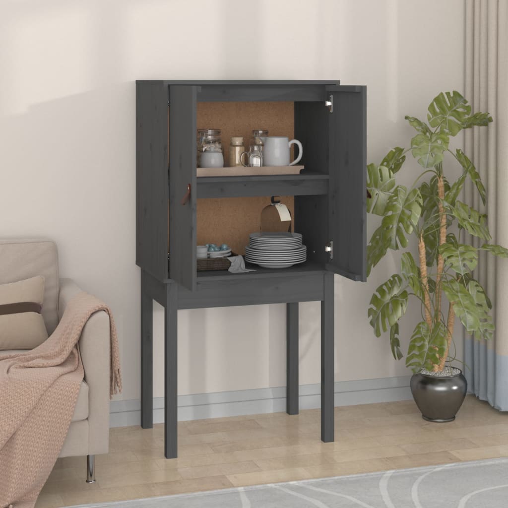 vidaXL Tall Cabinet 60x40x120 cm Solid Pine White