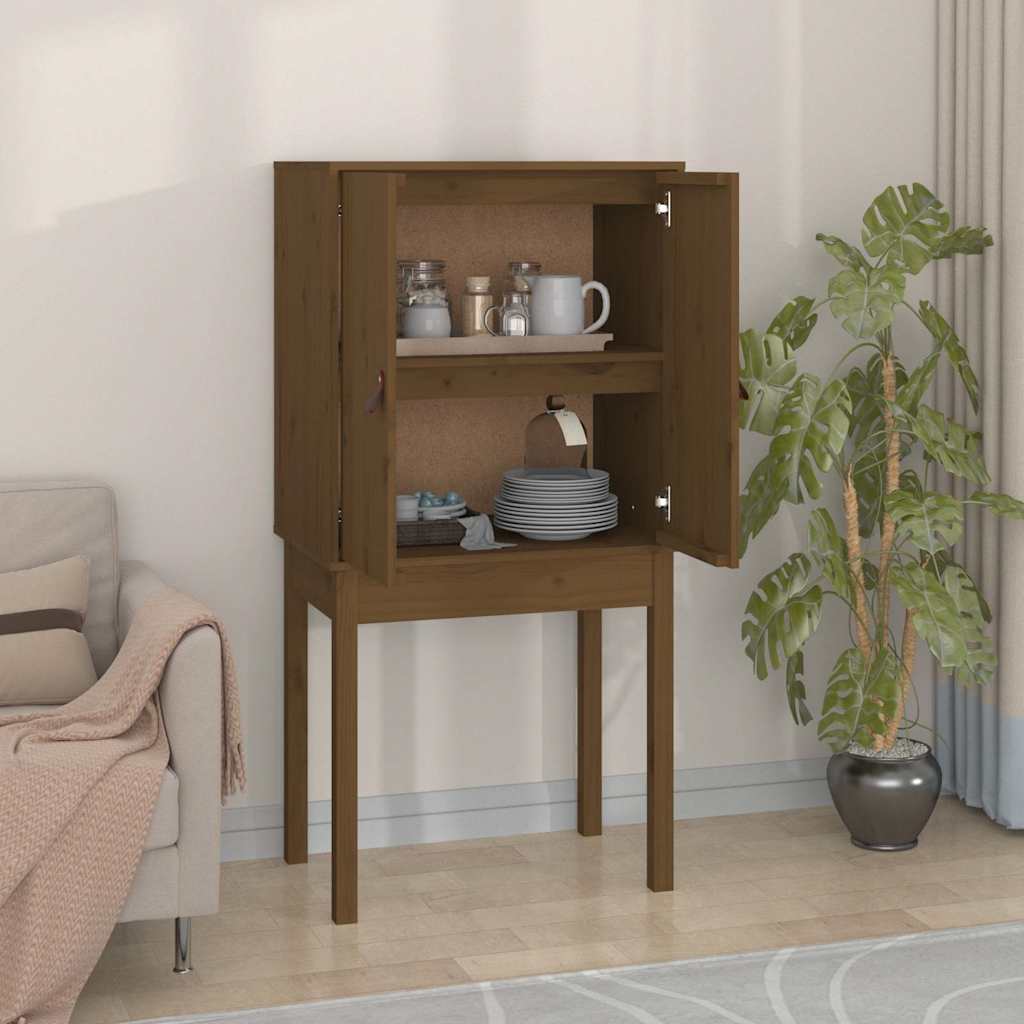 vidaXL Tall Cabinet 60x40x120 cm Solid Pine White