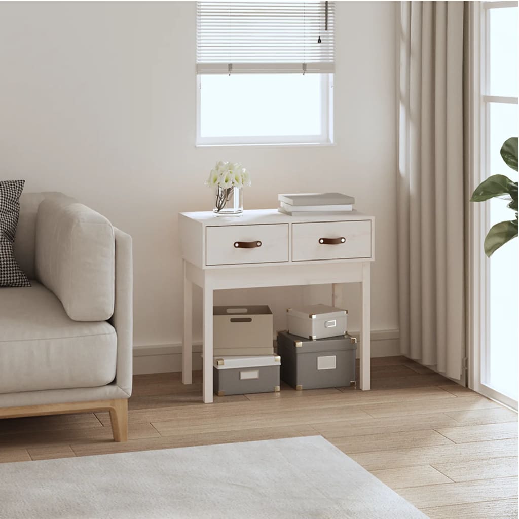 vidaXL Console Table 76.5x40x75 cm Solid Pine Wood
