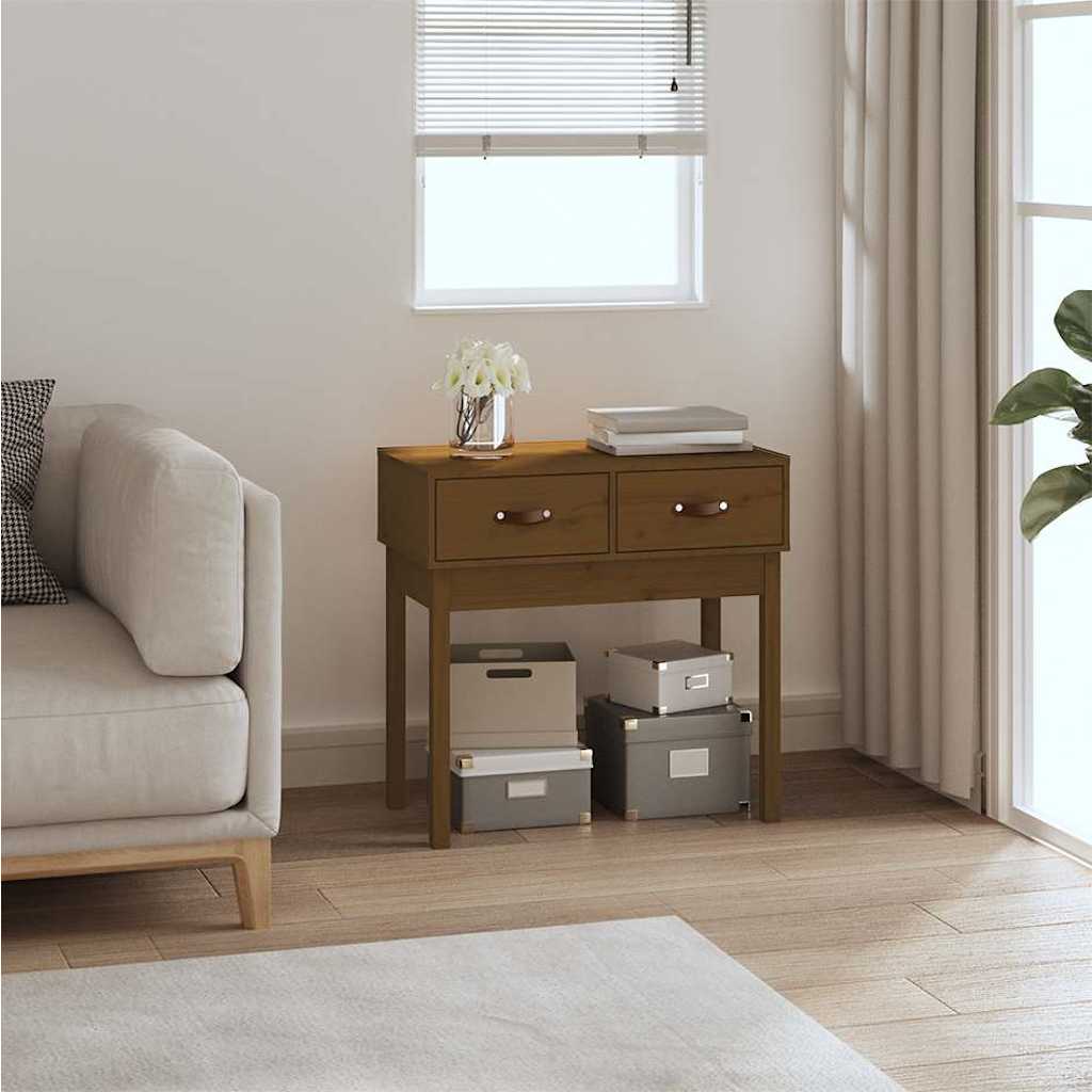 vidaXL Console Table 76.5x40x75 cm Solid Pine Wood