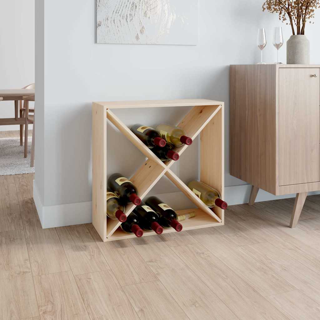 vidaXL Wijnkast 56x25x56 cm massief grenenhout