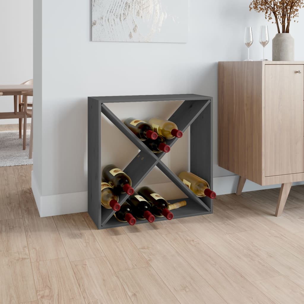 vidaXL Wijnkast 56x25x56 cm massief grenenhout