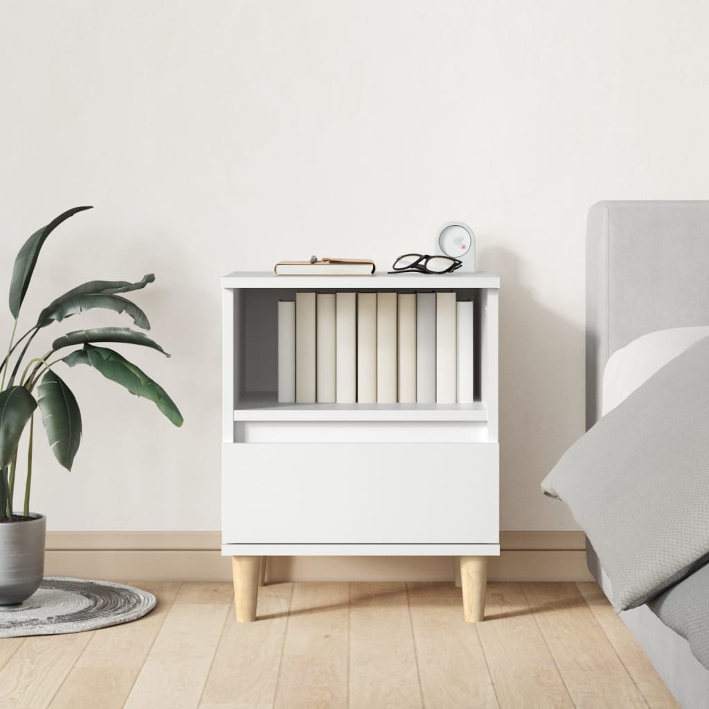 vidaXL Nightstand 40x35x50 cm white