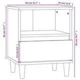 vidaXL Nightstand 40x35x50 cm white