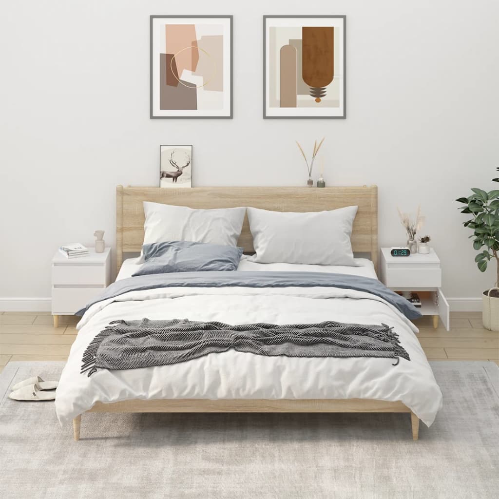 vidaXL Nightstand 40x35x50 cm white