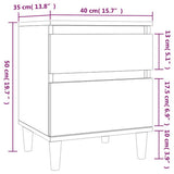 vidaXL Nightstand 40x35x50 cm white