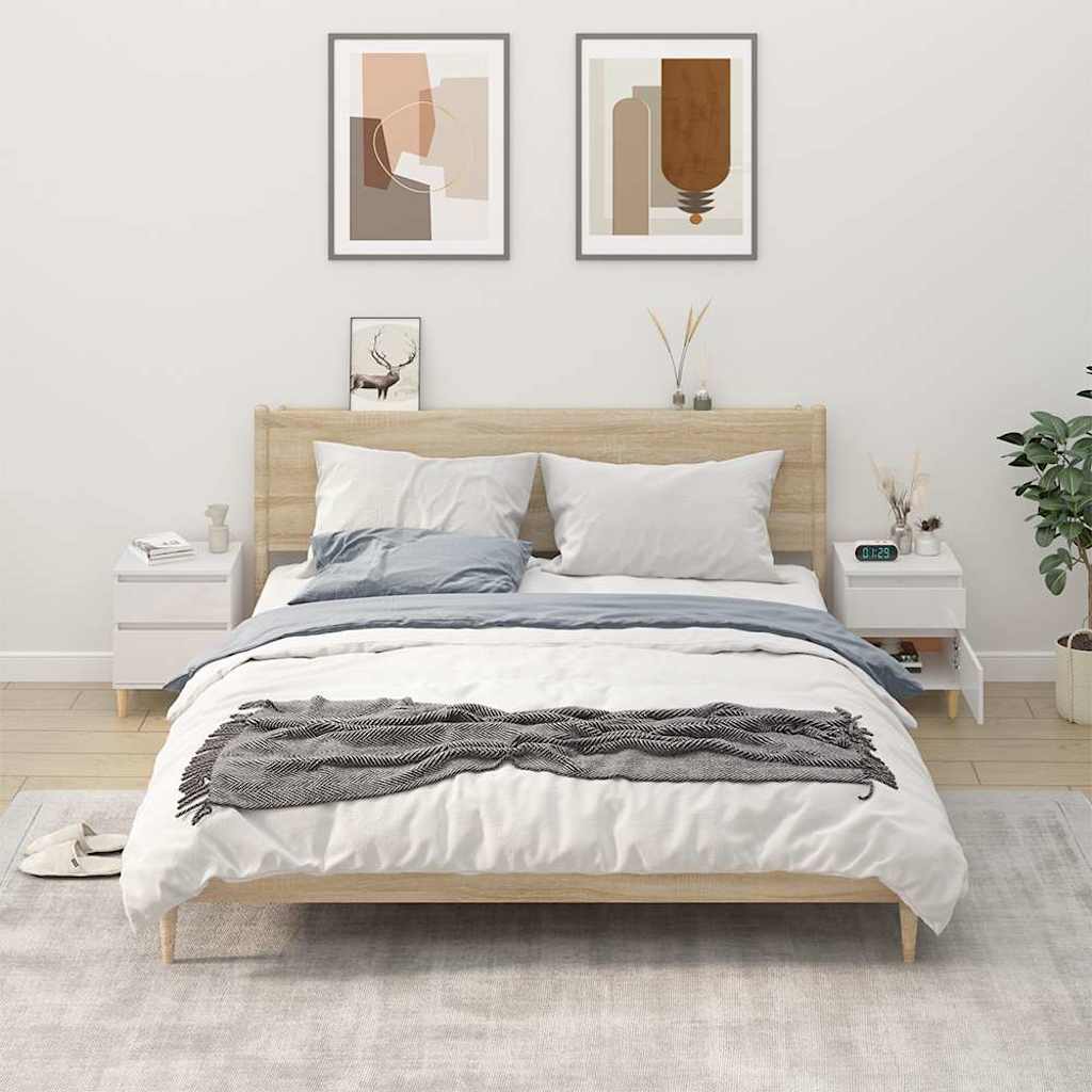 vidaXL Nightstand 40x35x50 cm white