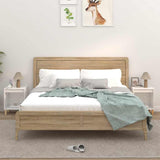 vidaXL Nachtkastje 40x35x50 cm bewerkt hout wit