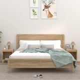 vidaXL Nachtkastje 40x35x50 cm bewerkt hout wit