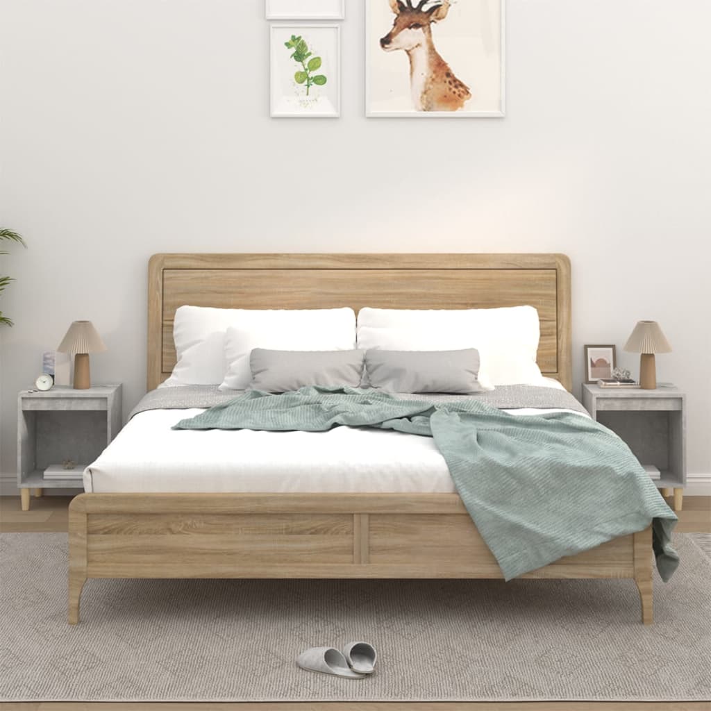 vidaXL Nachtkastje 40x35x50 cm bewerkt hout wit