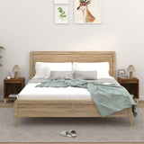 vidaXL Nachtkastje 40x35x50 cm bewerkt hout wit