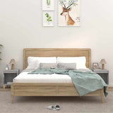 vidaXL Nachtkastje 40x35x50 cm bewerkt hout wit