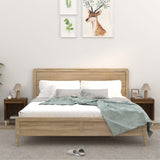 vidaXL Nachtkastje 40x35x50 cm bewerkt hout wit