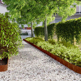 vidaXL Gazonranden 10 stuks 10x103 cm flexibel cortenstaal