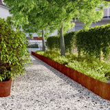 vidaXL Gazonranden 10 stuks 10x103 cm flexibel cortenstaal