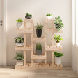 vidaXL Plantenstandaard 85x25x109,5 cm massief grenenhout