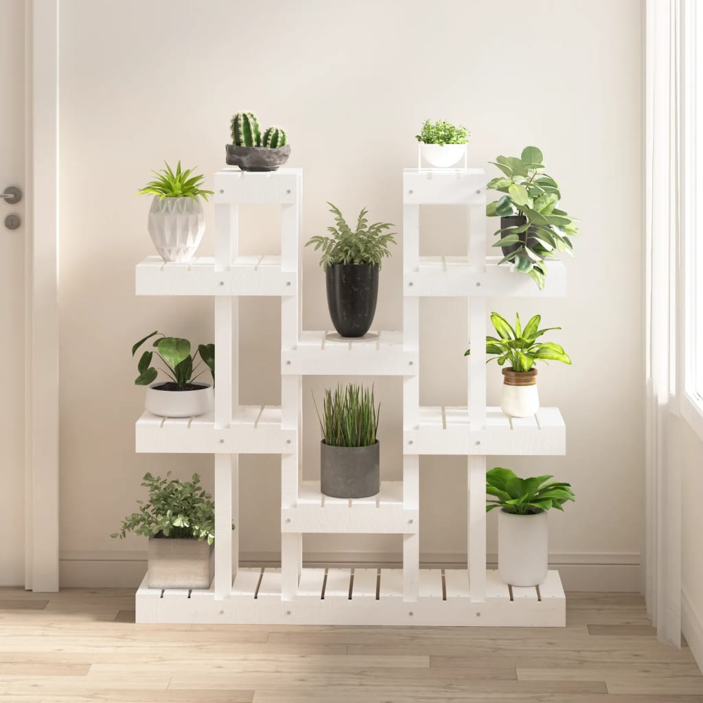 vidaXL Plantenstandaard 85x25x109,5 cm massief grenenhout
