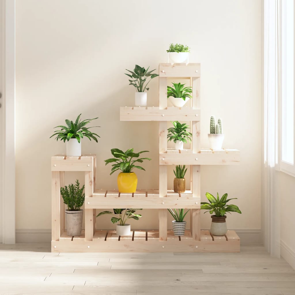 vidaXL Plantenstandaard 85x25x109,5 cm massief grenenhout