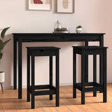 vidaXL Bar Stools 2 pcs 40x40x78 cm Solid Pinewood Black