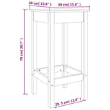 vidaXL Bar Stools 2 pcs 40x40x78 cm Solid Pinewood Black