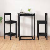 vidaXL Bar Stools 2 pcs 40x40x78 cm Solid Pinewood Black