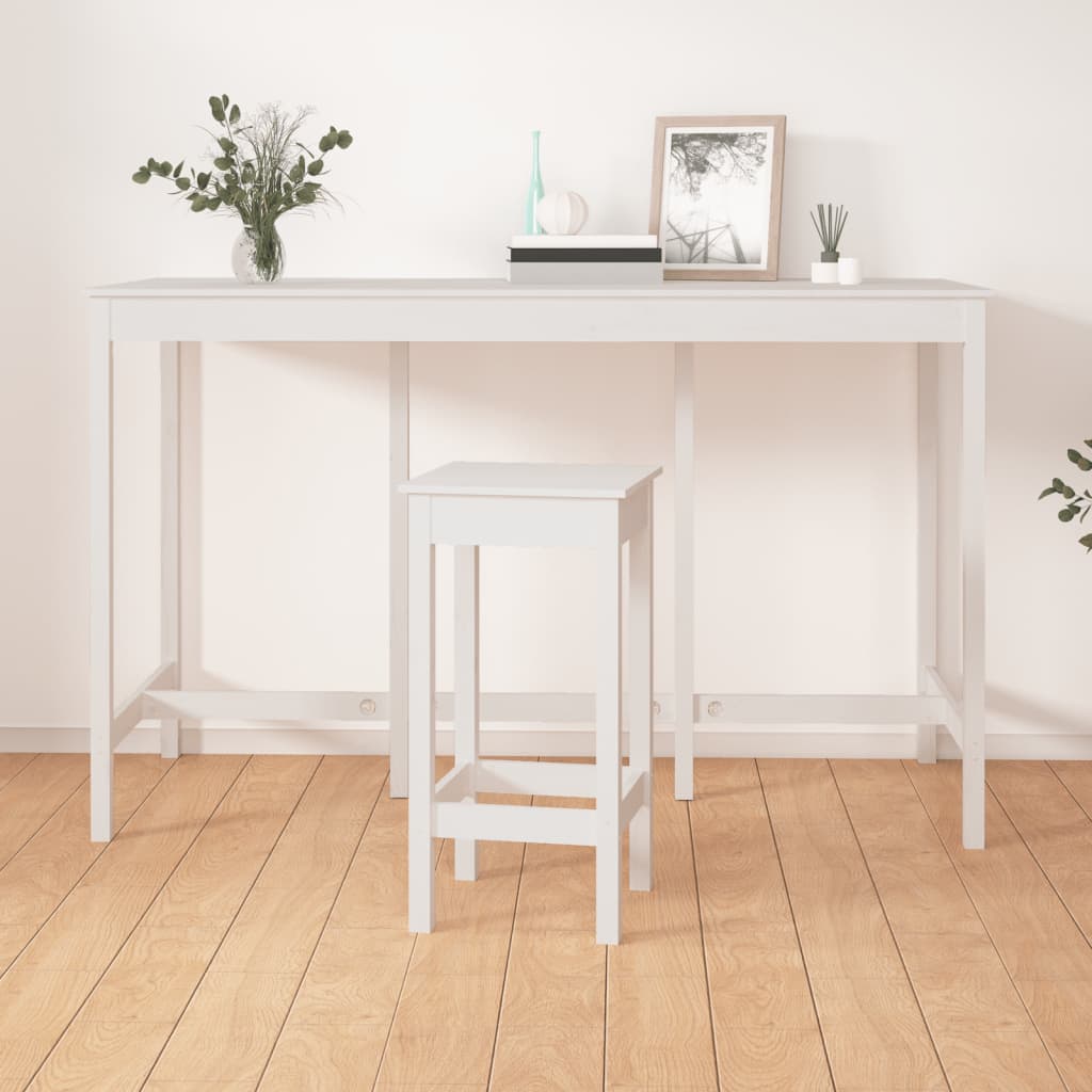 vidaXL Bar Table 140x80x110 cm Solid Pinewood