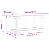 vidaXL Salontafel 110x55x45 cm massief grenenhout