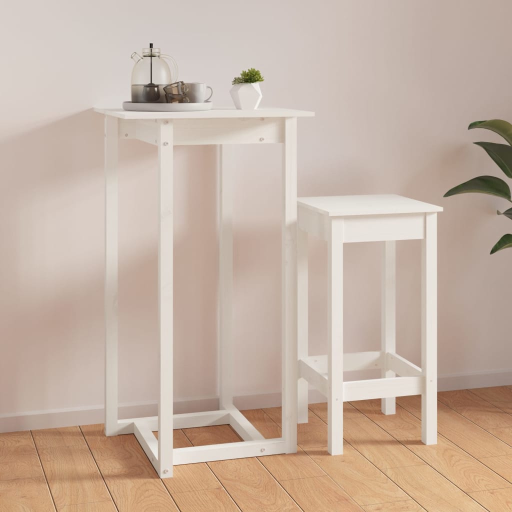 vidaXL Bartafel 60x60x110 cm massief grenenhout grijs