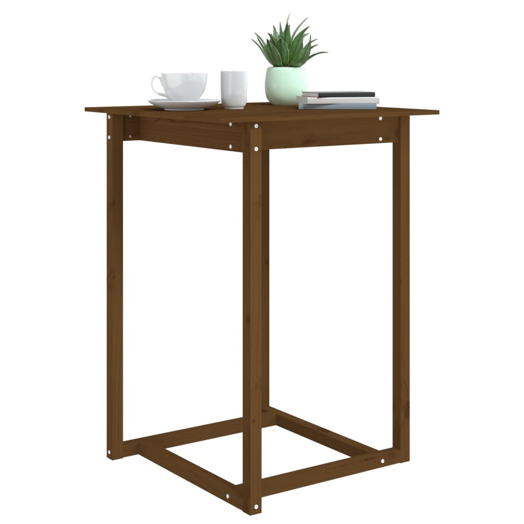 vidaXL Bartafel 60x60x110 cm massief grenenhout grijs