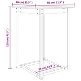 vidaXL Bartafel 60x60x110 cm massief grenenhout grijs