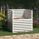 vidaXL Compostbak 80x80x78 cm massief grenenhout