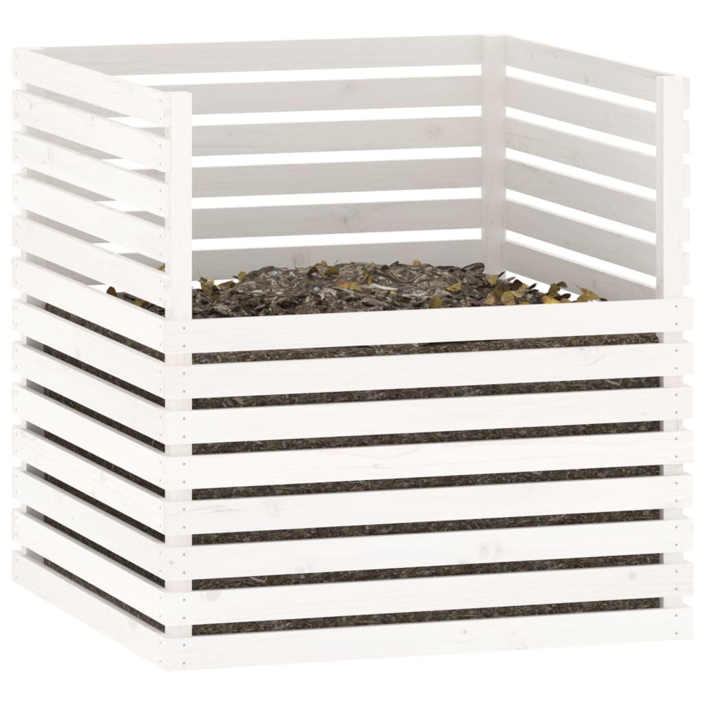 vidaXL Compostbak 80x80x78 cm massief grenenhout