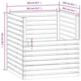vidaXL Compostbak 80x80x78 cm massief grenenhout