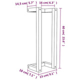 vidaXL Handdoekenrek 23x18x60 cm massief grenenhout