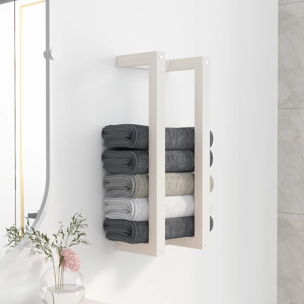 vidaXL Handdoekenrek 23x18x60 cm massief grenenhout