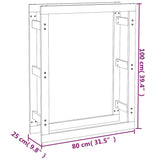 vidaXL Firewood Rack 41x25x100 cm Solid Pine
