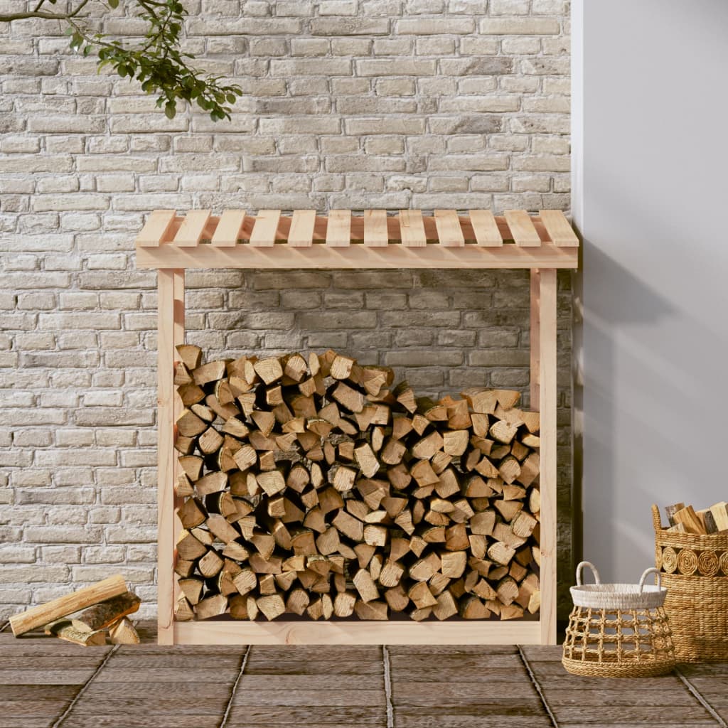 vidaXL Haardhoutrek 108x64,5x110 cm massief grenenhout