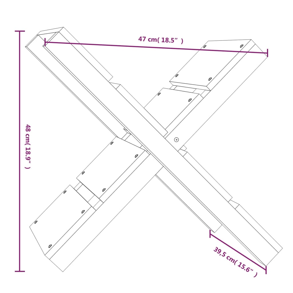 vidaXL Log Holder 47x39.5x48 cm Solid Pinewood