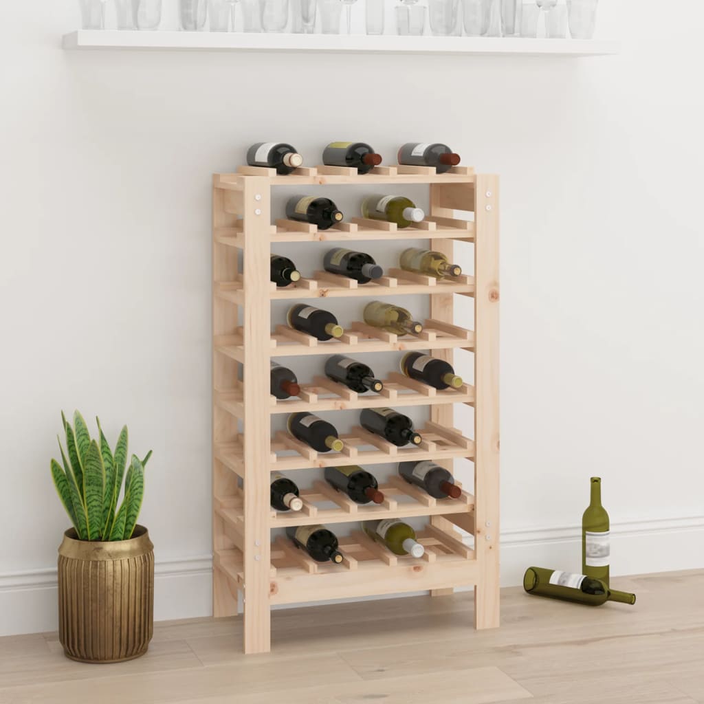 vidaXL Wine Rack 109.5x30x107.5 cm Solid Pine Wood